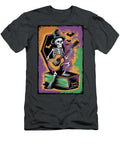 Skeleton Guitarist in a Coffin Generative Ai Vidddie Publyshd T-Shirt