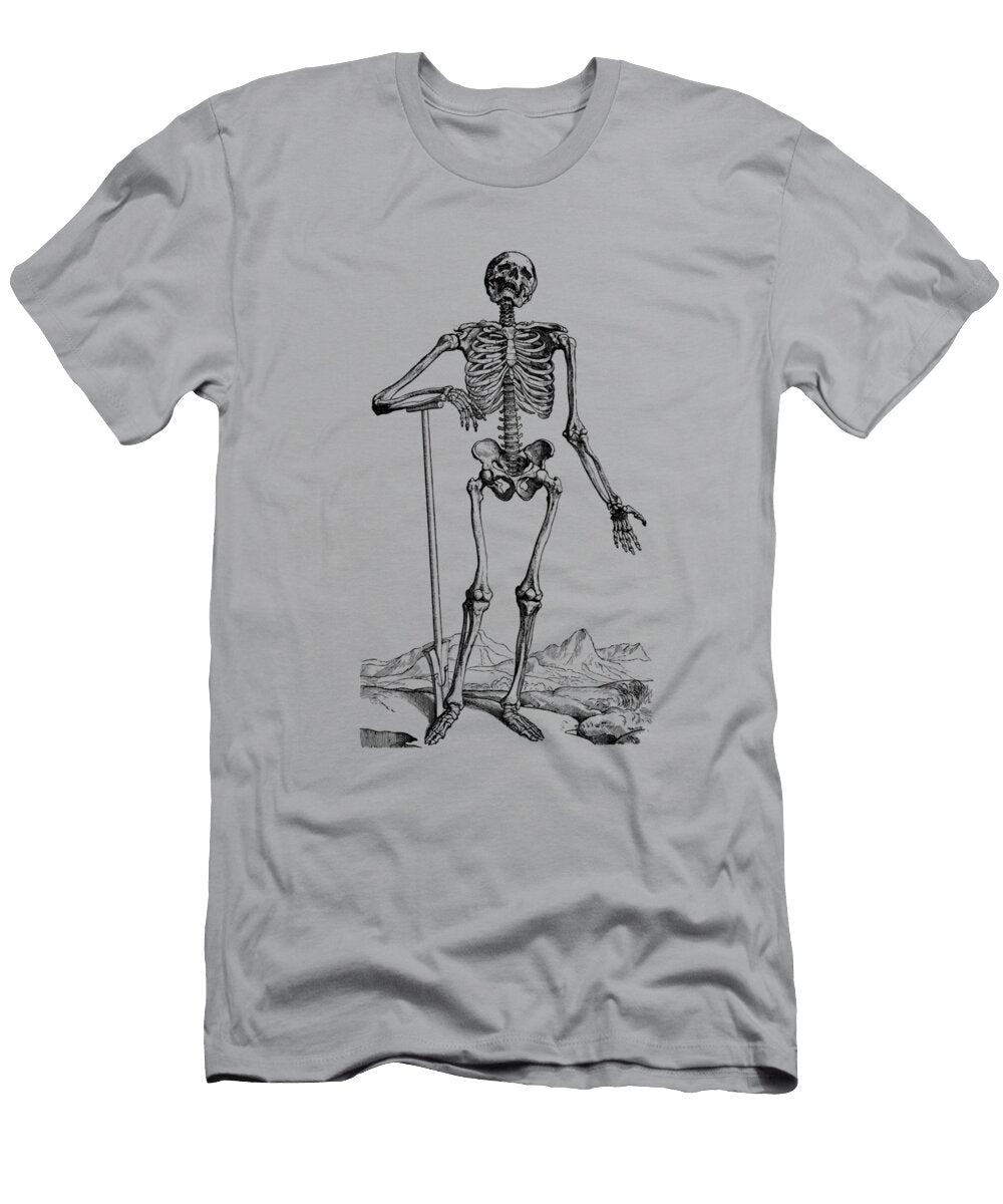 Skeleton in the Wild Vintage Anatomy Print Vintage Anatomy Prints T-Shirt