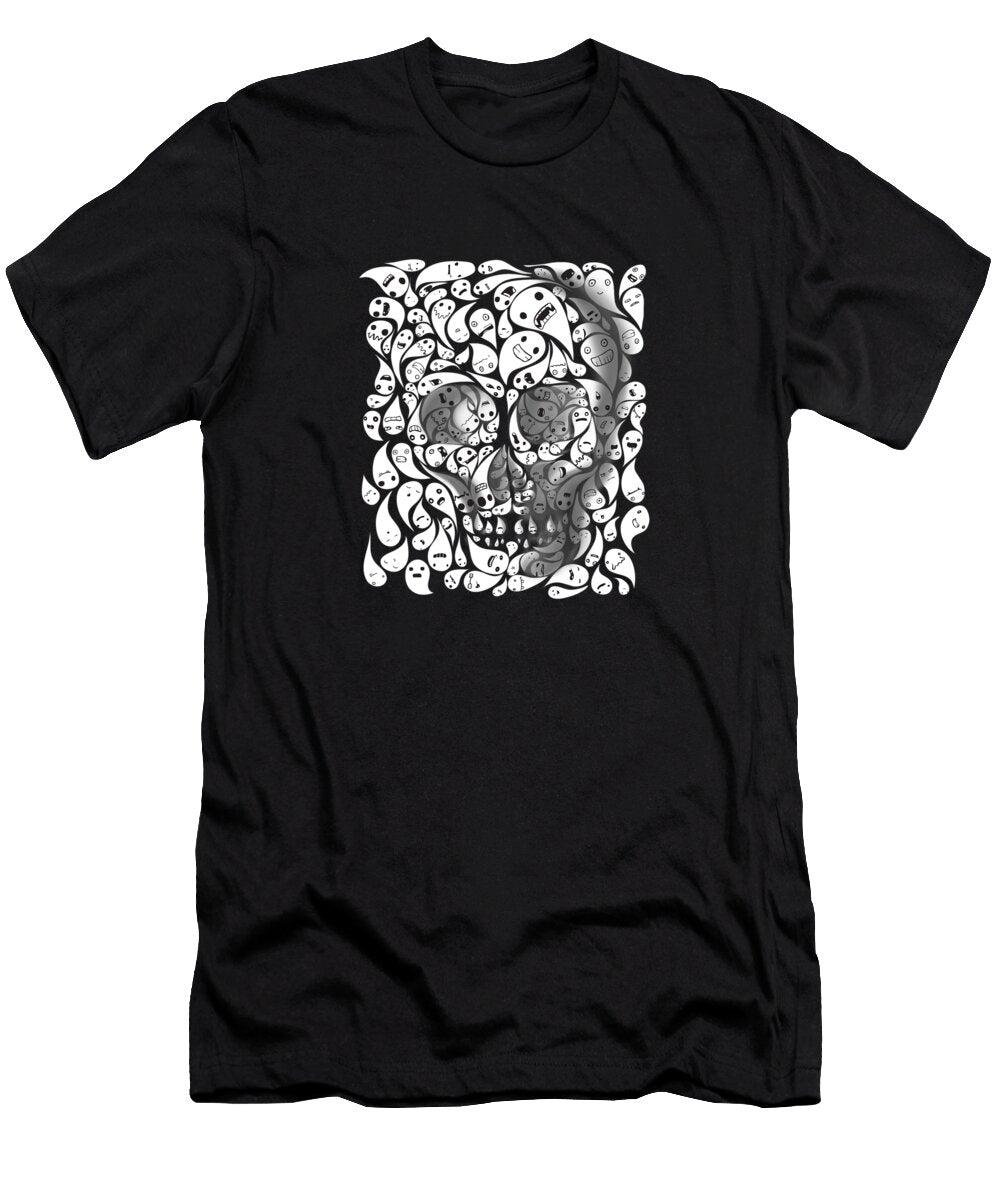 Skull Doodle Sassan Filsoof T-Shirt