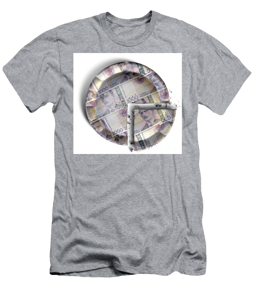 Slice of Norwegian Kronor Money Pie Allan Swart T-Shirt