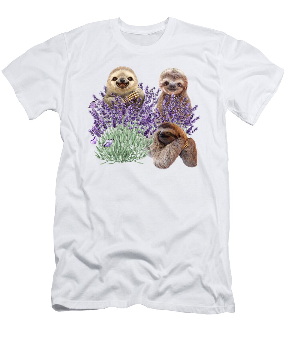 Sloth Lavender Womens Sloth Clothing Mother Fancy Lifestyle T-Shirt