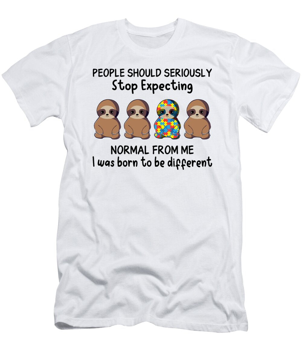 Sloth People Should Seriously Autism Awareness Fancy Lifestyle Art T-Shirt