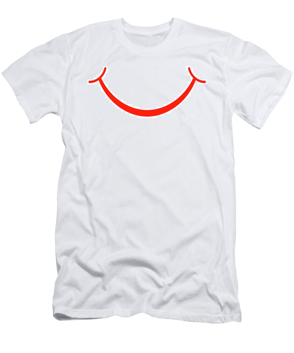 Smile Red Cartoon Simple Line Tom Hill T-Shirt
