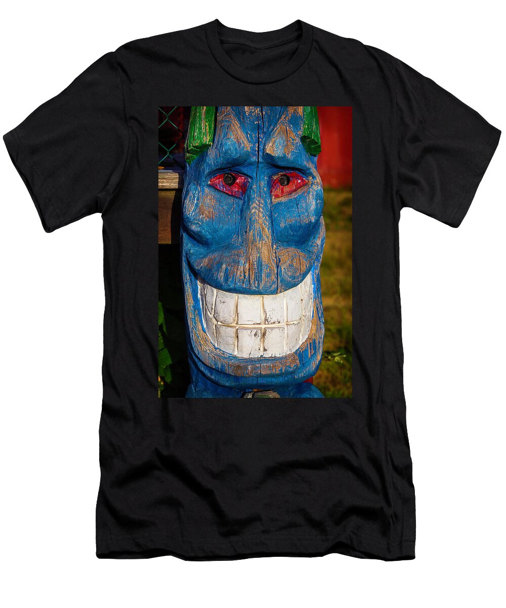 Smiling Blue Totem Pole Garry Gay T-Shirt