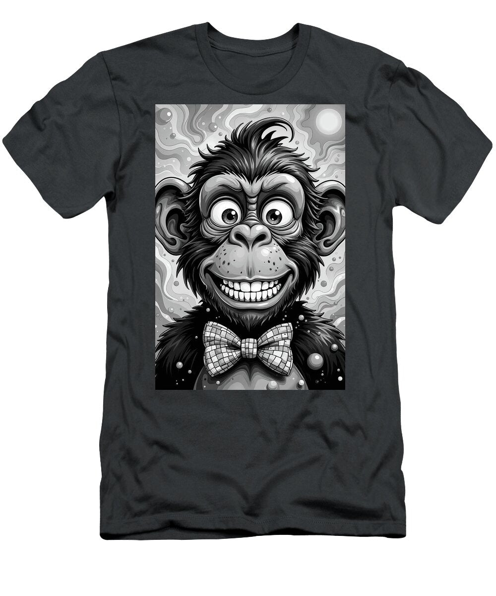 Smiling Monkey with Checkered Bow Tie John Taylor T-Shirt