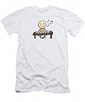 Smiling Stick Figure Playing Keyboard Mounir Khalfouf T-Shirt