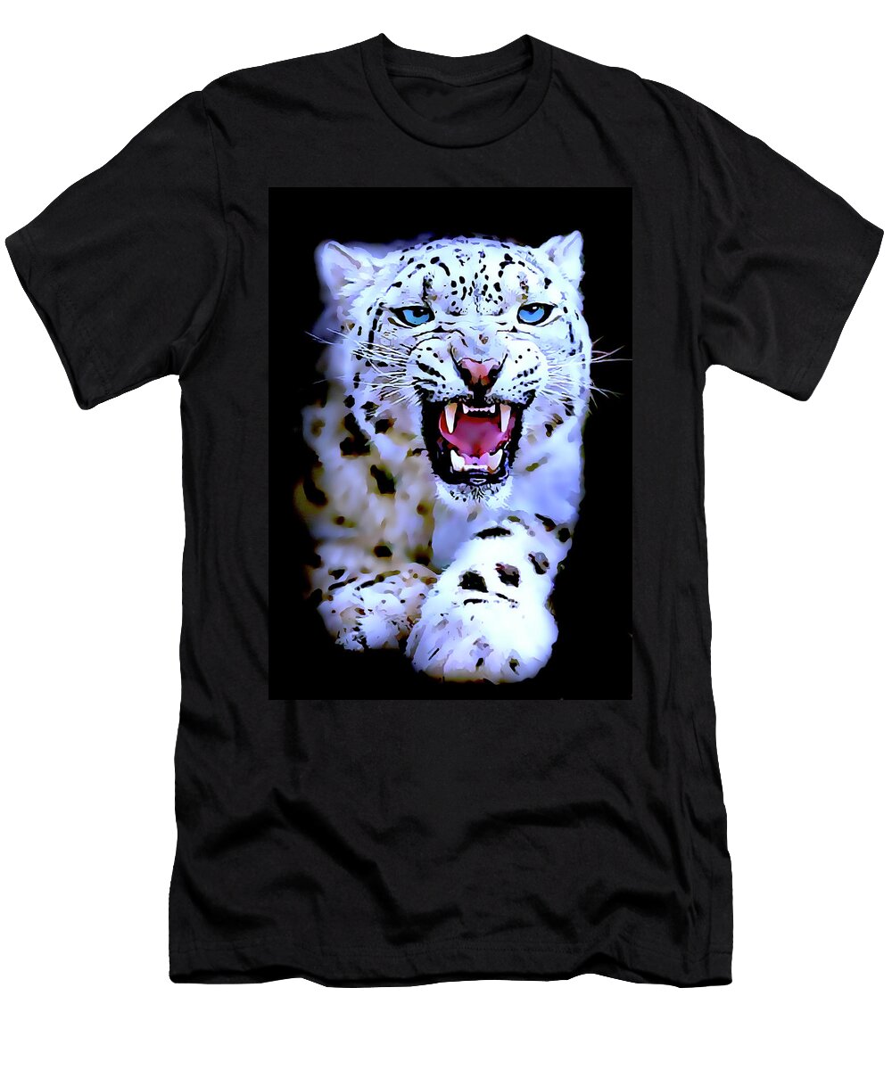 Snow Leopard Toon Walter Luby T-Shirt