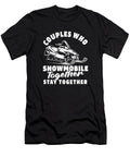 Snowmobile Couple Snowmachine Snowmobiler Snowmobiling Crazy Squirrel T-Shirt