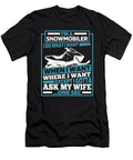 Snowmobile Snowmobiler Snowmachine Snowmobiling Crazy Squirrel T-Shirt