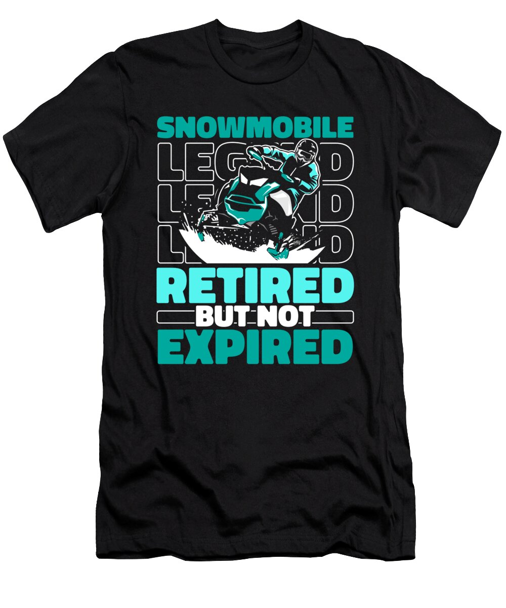 Snowmobiling Retired Snowmachine Snowmobiler Snowmobile Crazy Squirrel T-Shirt