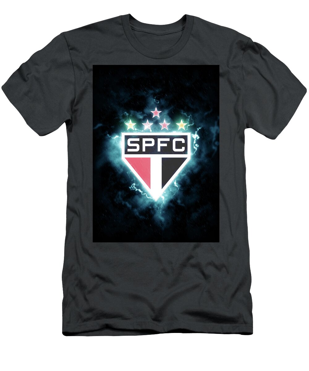Soccer League Lighting Blue So Paulo Fc Leith Huber T-Shirt