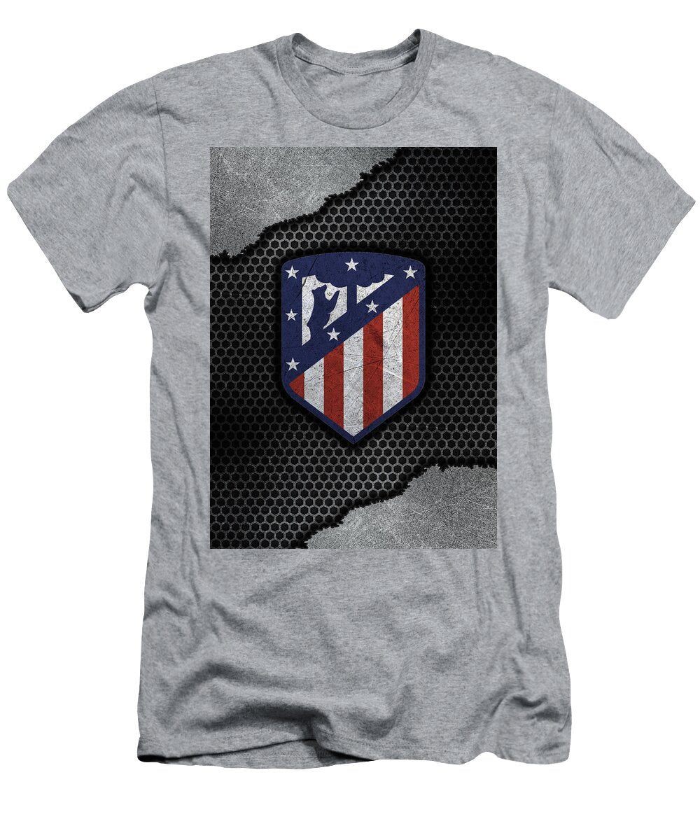 Soccer League Metal Art Atletico Madrid Leith Huber T-Shirt