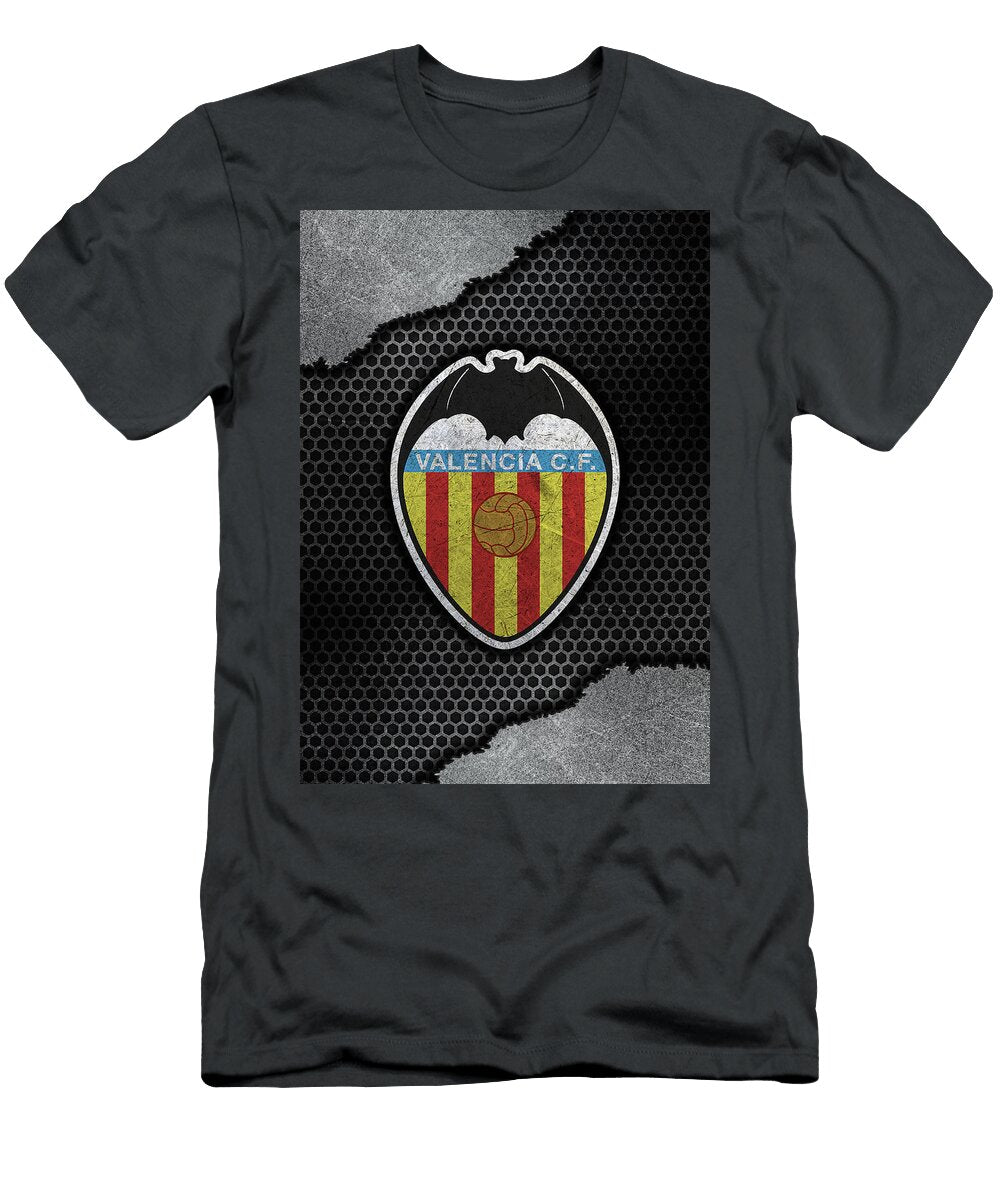 Soccer League Metal Art Valencia Cf Leith Huber T-Shirt