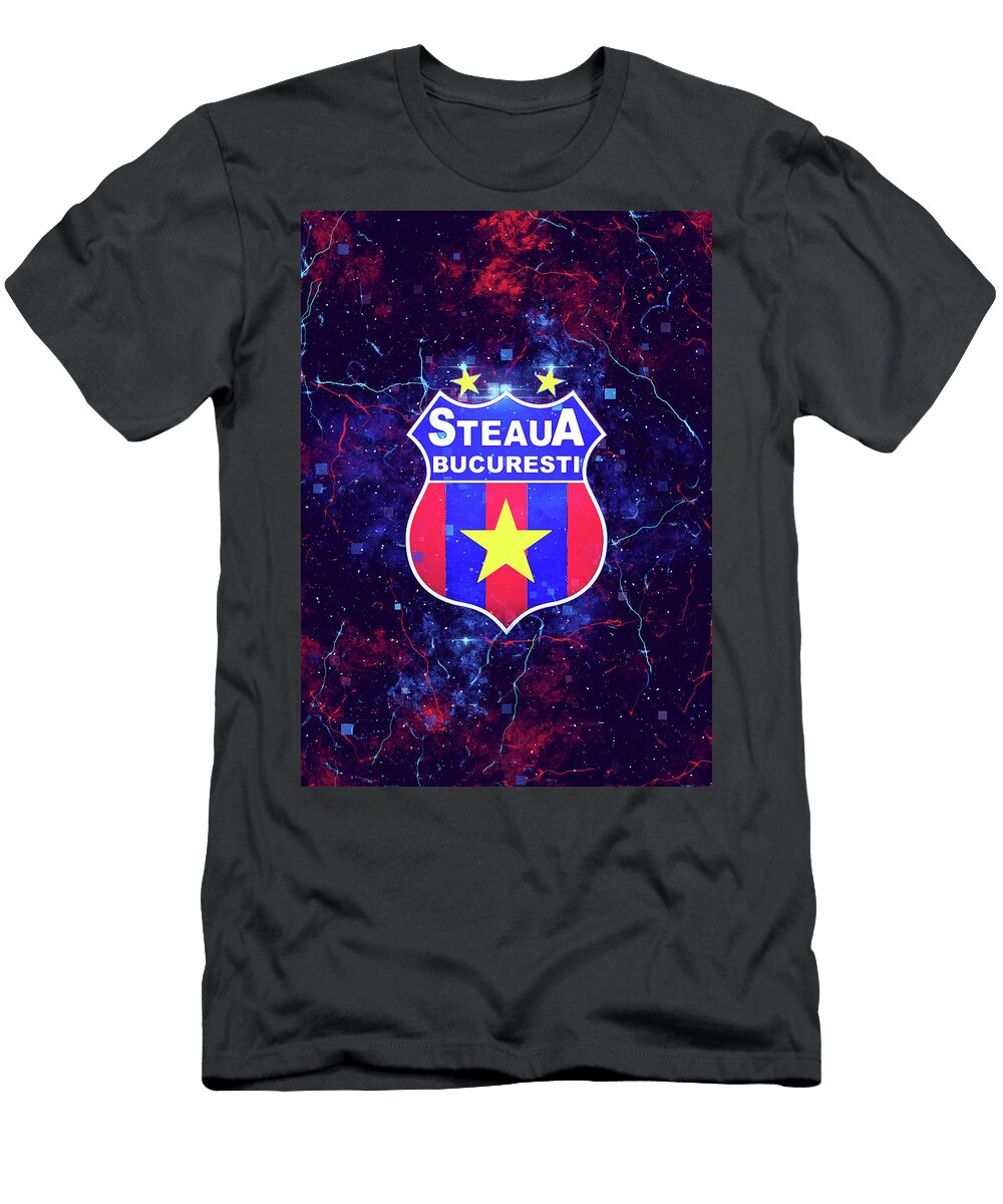 Soccer League Nebula Fc Steaua Bucuresti Leith Huber T-Shirt