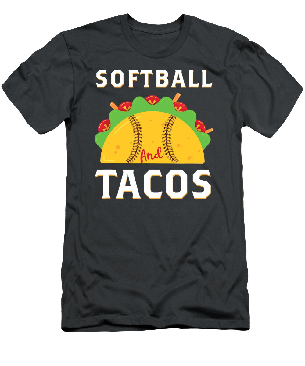 Softball and Tacos Funny Taco Lover Gift Julie Hurst T-Shirt