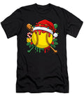 Softball Ball Santa Hat Christmas Softball Drip Zyneu Gangd T-Shirt