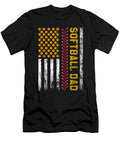 Softball Dad Fathers Day American Flag Dad Softball Lover Dh Bubble T-Shirt
