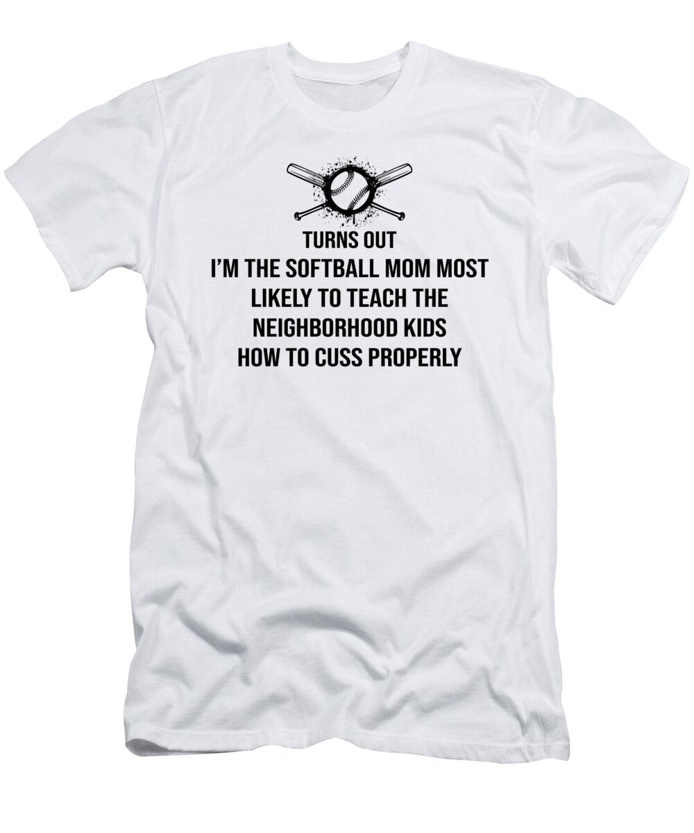 Softball Turns Out Im the Softball Mom Do Tran Quang T-Shirt