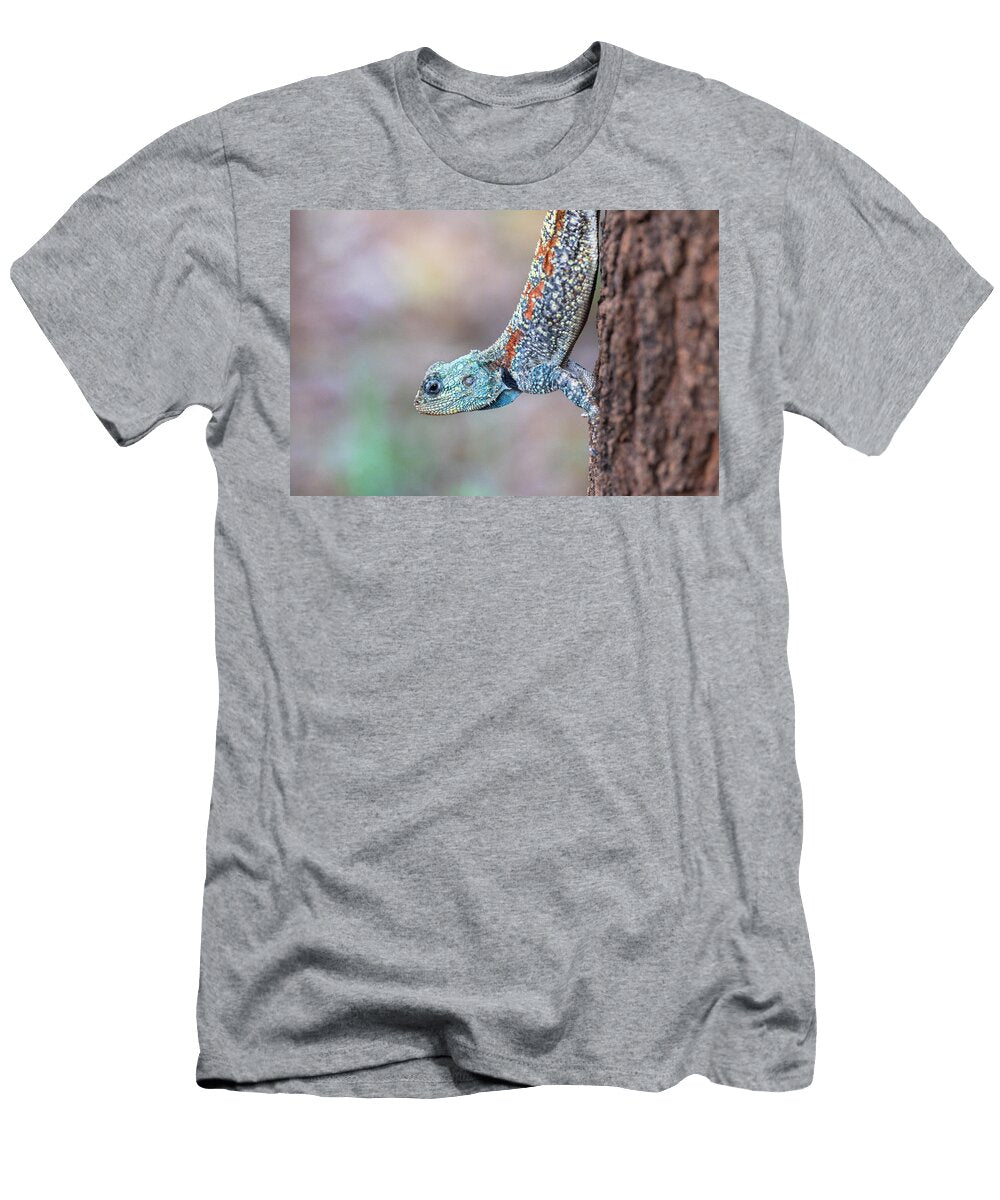 Southern Tree Agama Resting on Tree Trunk Kruger National Ann Steve Toon Natureplcom T-Shirt