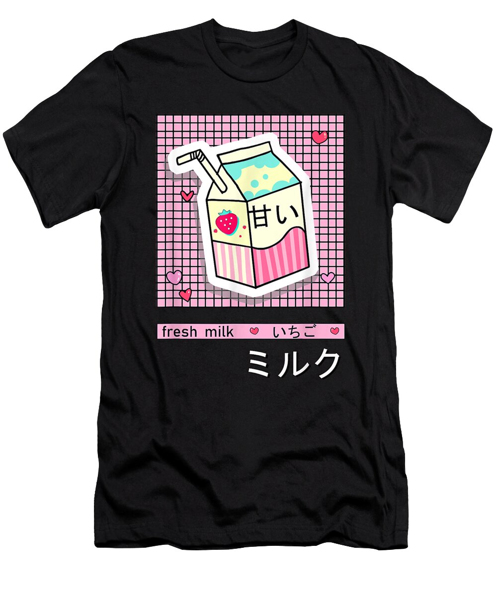 Sparkling Goodness Kawaii Japanese Aesthetic Milk 90s Anime Vaporwave Otaku Idol Gifts Fot You Ezone Prints T-Shirt