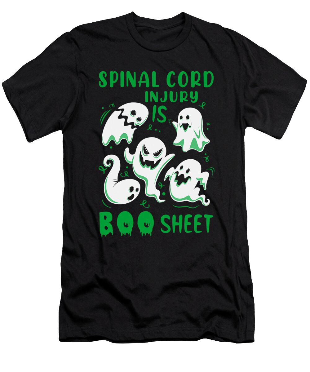 Spinal Cord Injury Is Boo Sheet Green Boos Halloween Ghost Dhbubble T-Shirt