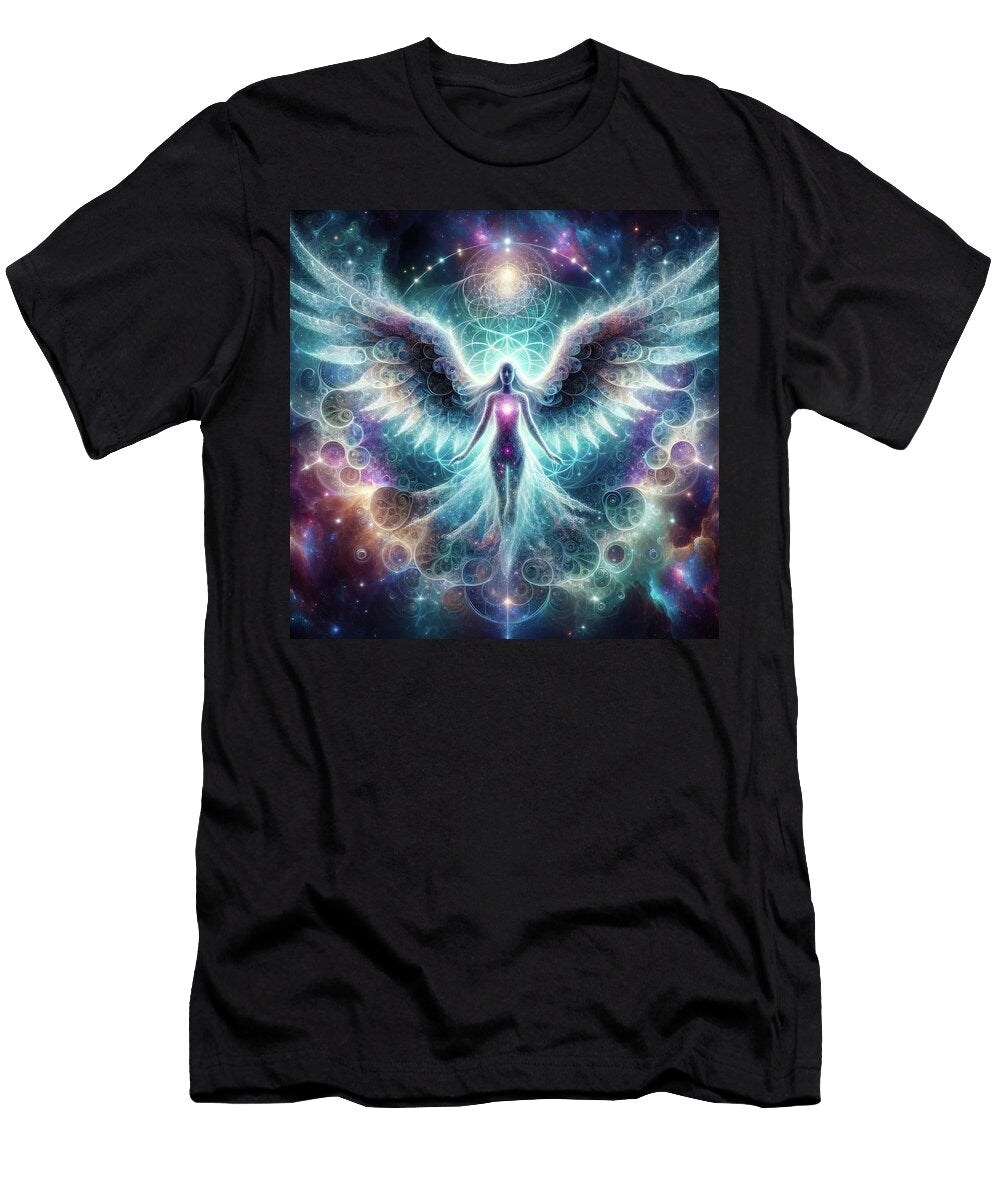 Spiritual Cosmic Fractal Angel 01 Matthias Hauser T-Shirt