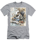 Squirrel with Newspaper Squirrel Reading Urban Wildlife Funny Cartoonish Drawing of an Animal Doing Kari Goldfalse T-Shirt