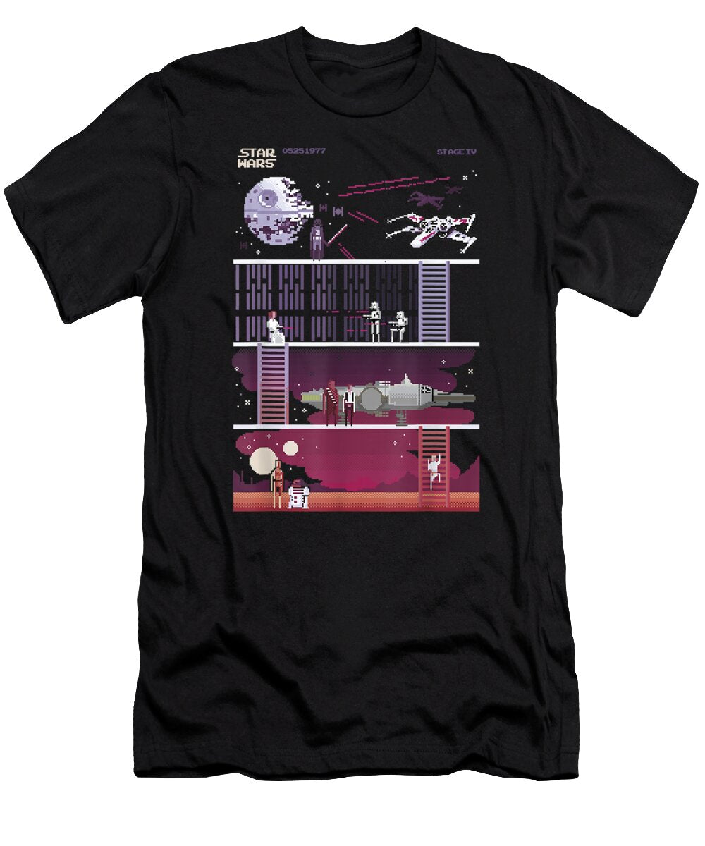 Star Wars Retro Video Game Theme Dnt Prints T-Shirt