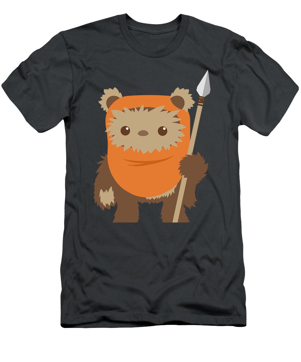 Star Wars Wicket Ewok Chibi Kawaii Cute Graphic Claitr Maizi T-Shirt