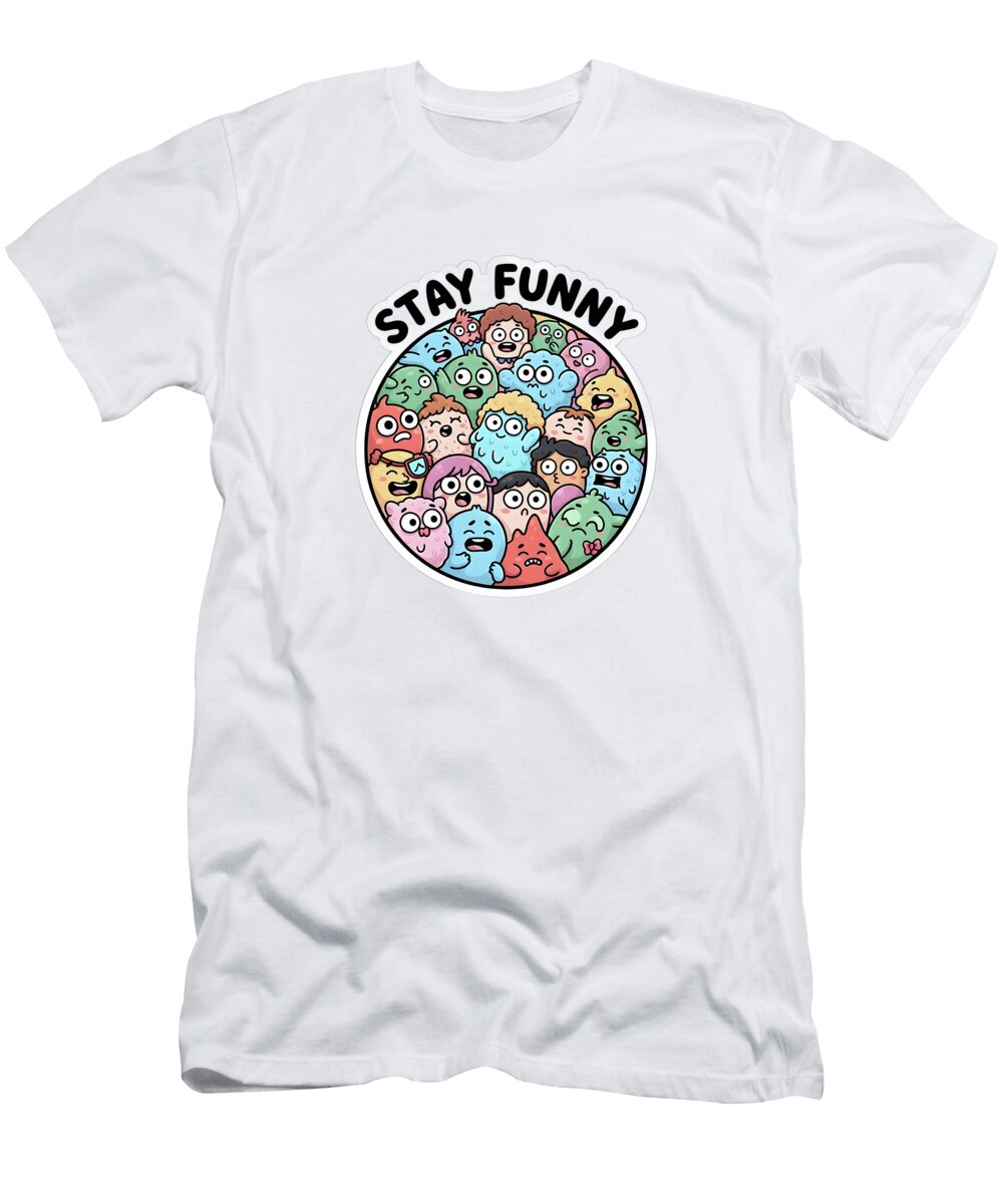 Stay Funny Cartoon Characters Mounir Khalfouf T-Shirt