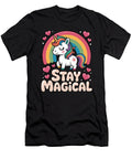 Stay Magical Kawaii Unicorn Rainbow Moon T-Shirt