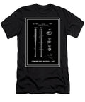 Streamlined Baseball Bat Vintage Patent 1939 Sheet 1 Black and White Carol Japp T-Shirt