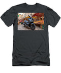 Street Market Urban Scooter Stylish Vehicle Honda Forza 350 Scooter Parked in a Bustling European Ma Grover Mcclure T-Shirt
