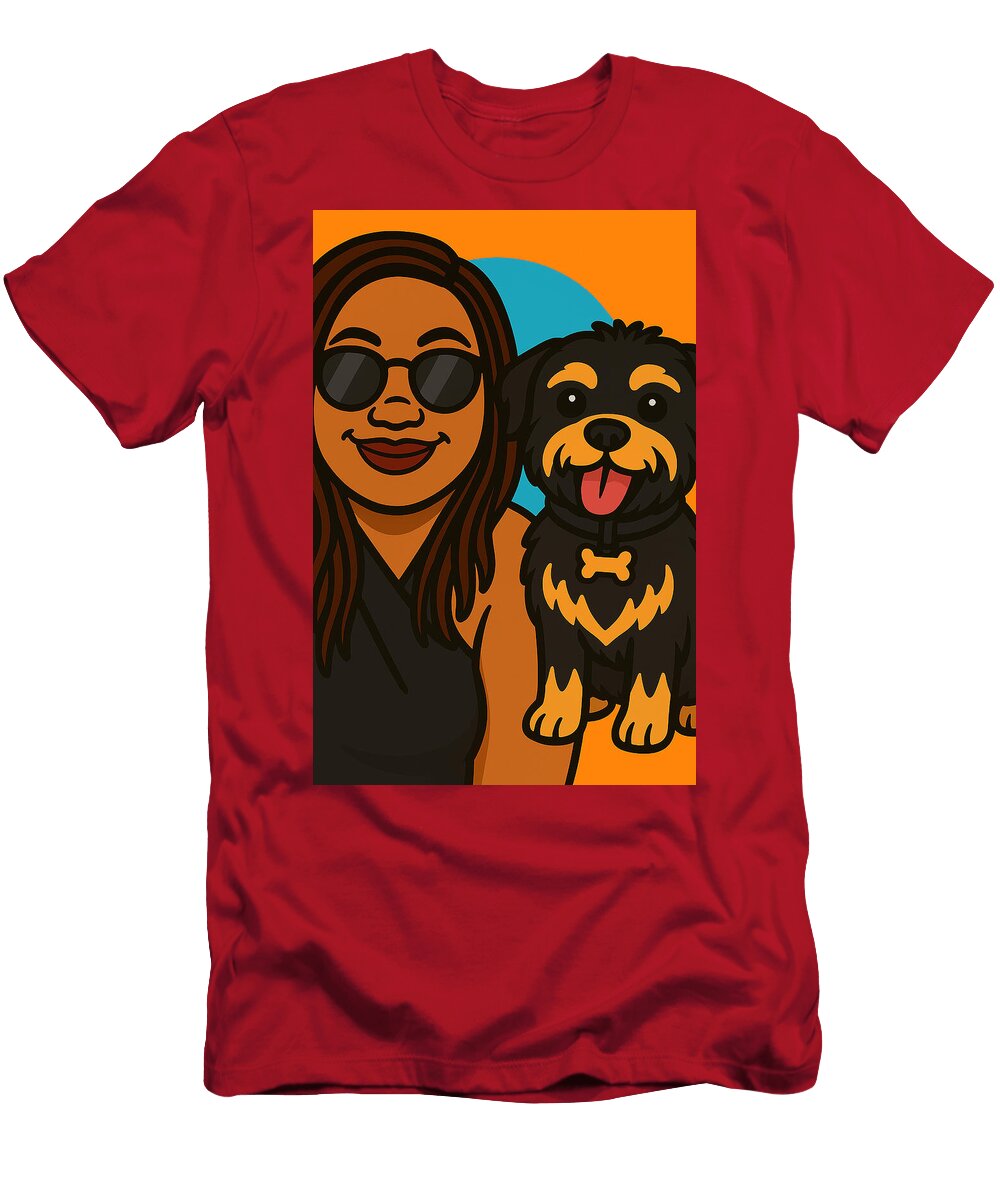 Sunny Portrait with Happy Dog Donna L Holloman Photography T-Shirt