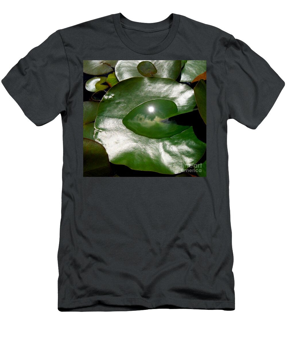 Suns Reflection on Lily Pad Renee Trenholm T-Shirt