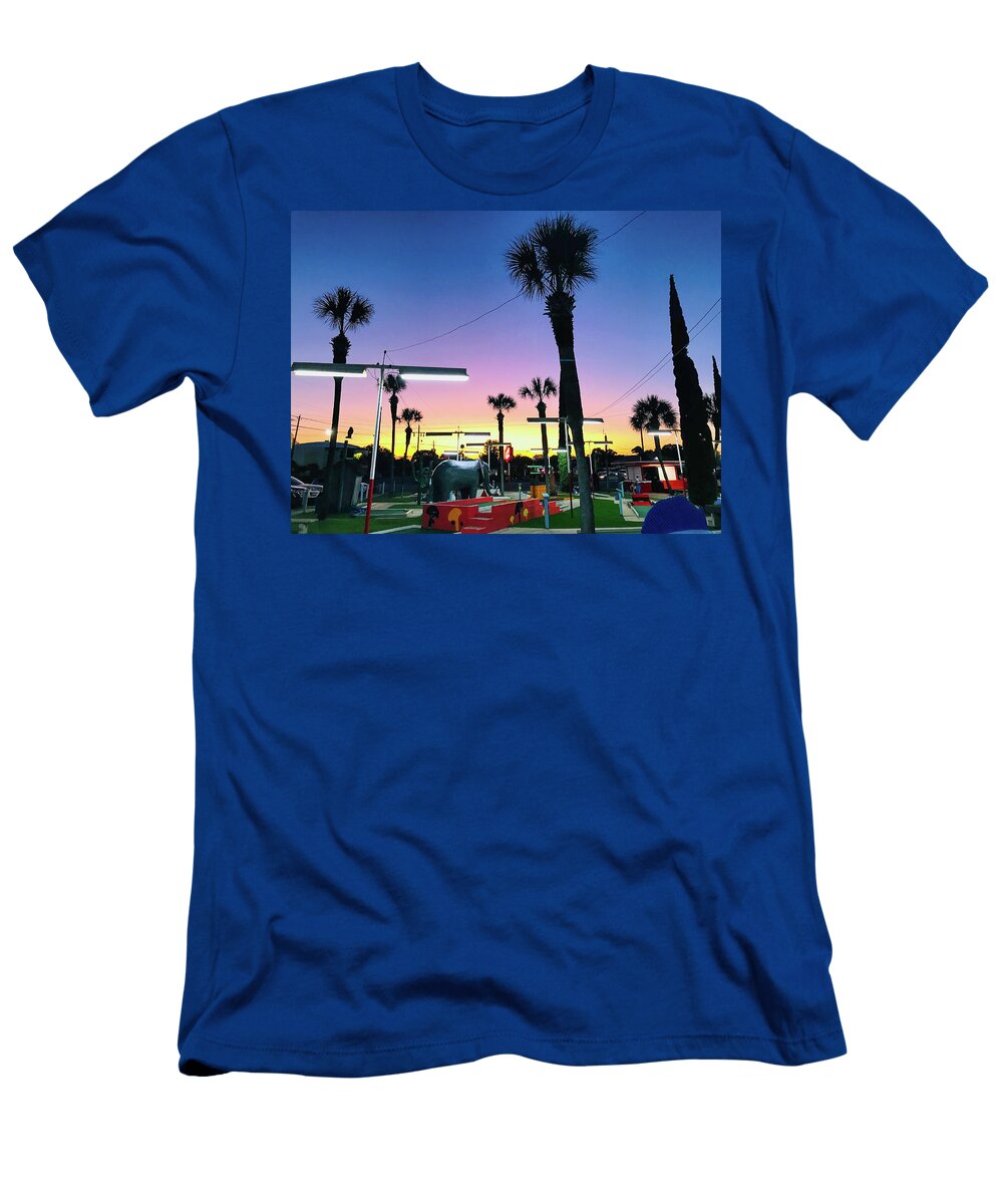 Sunset Palms and Goofy Golf Matt Richardson T-Shirt