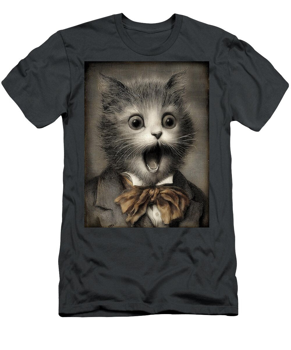 Surprised Cat in Suit Fabrizio Cassetta T-Shirt