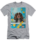 Sussex Spaniel Dog Frolicking in a Bubbly Bathtub Adrien Efren T-Shirt