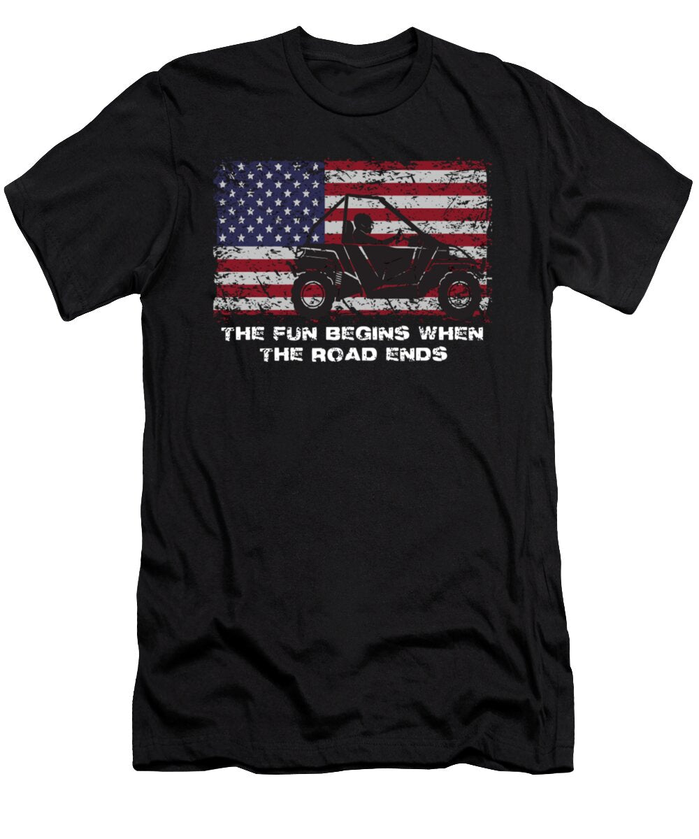 Sxs Utv Side By Side American Flag Outdoors Tinh Tran Le Thanh T-Shirt