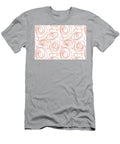 Tangerine and White Wacky Retro Circle Pattern Pairs De 2022 Trending Color Often Orange De5132 Petite Pattern Minimal Graphic Designs T-Shirt