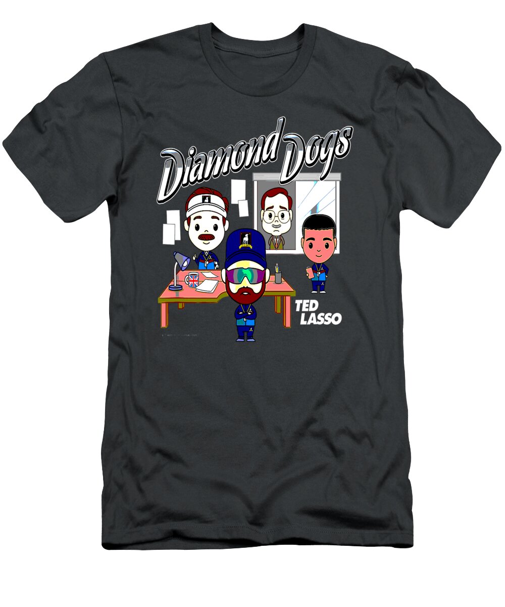 Ted Lasso Diamond Dogs Group Shot Office Chibi Style Kieva Gita T-Shirt