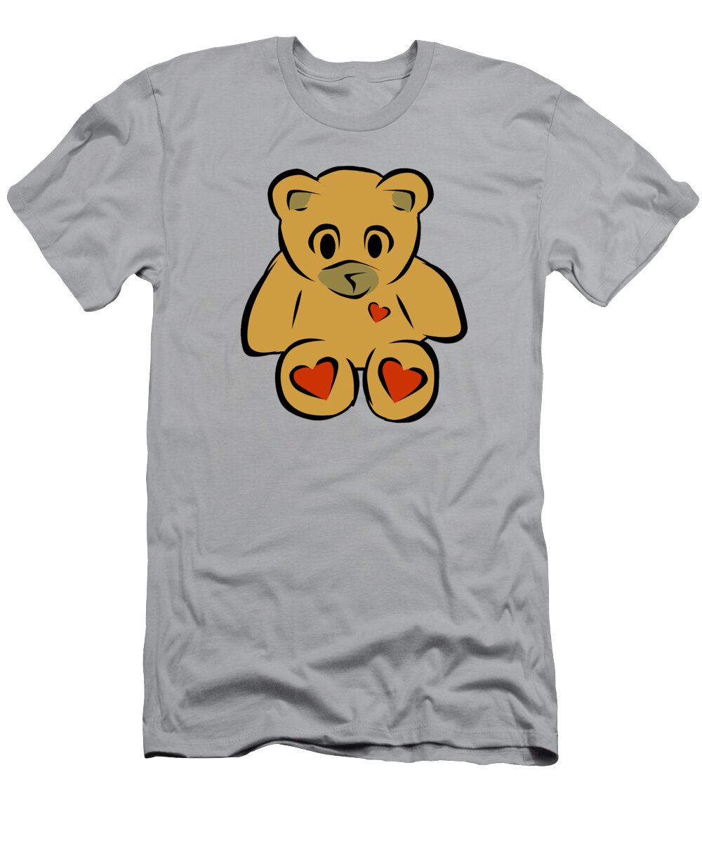 Teddy Bear with Hearts Tom Hill T-Shirt