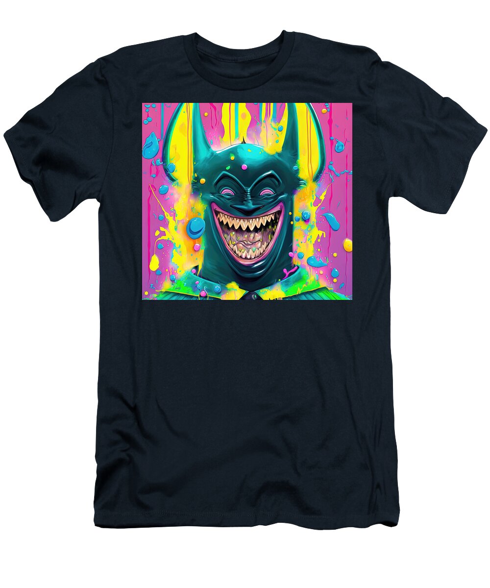 The Bat Who Laughs At Themselves Issue 2 Psychedelic Comic Book Caricature Portrait Jensen Art Co T-Shirt