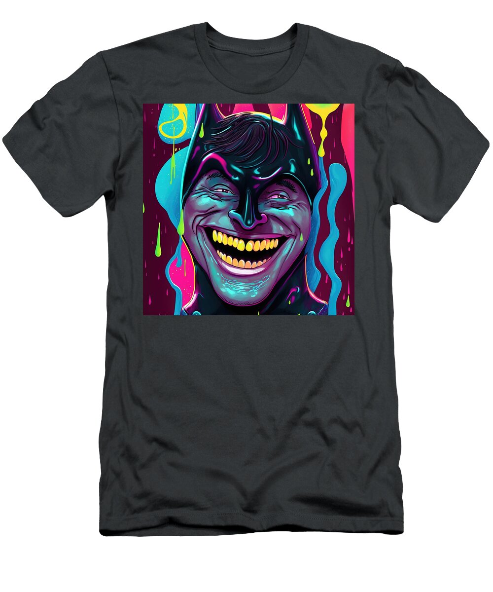 The Bat Who Laughs At Themselves Issue 3 Psychedelic Comic Book Caricature Portrait Jensen Art Co T-Shirt