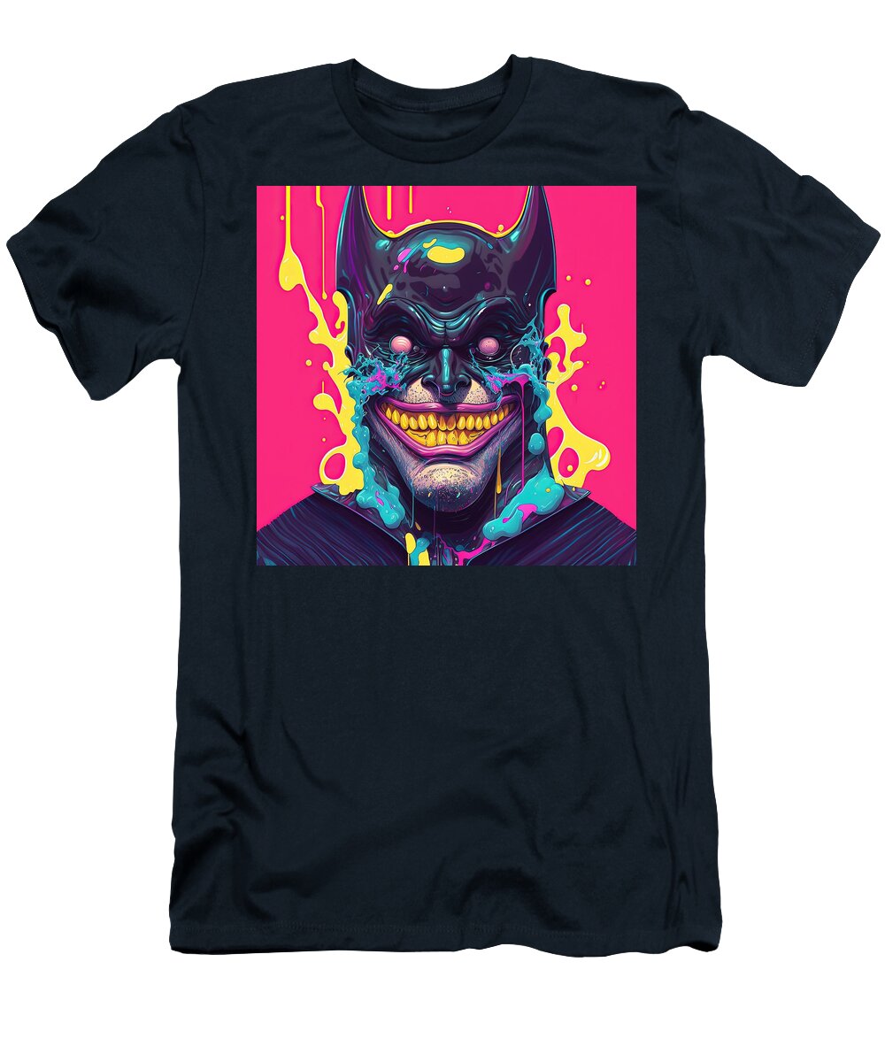 The Bat Who Laughs At Themselves Issue 4 Psychedelic Comic Book Caricature Portrait Jensen Art Co T-Shirt