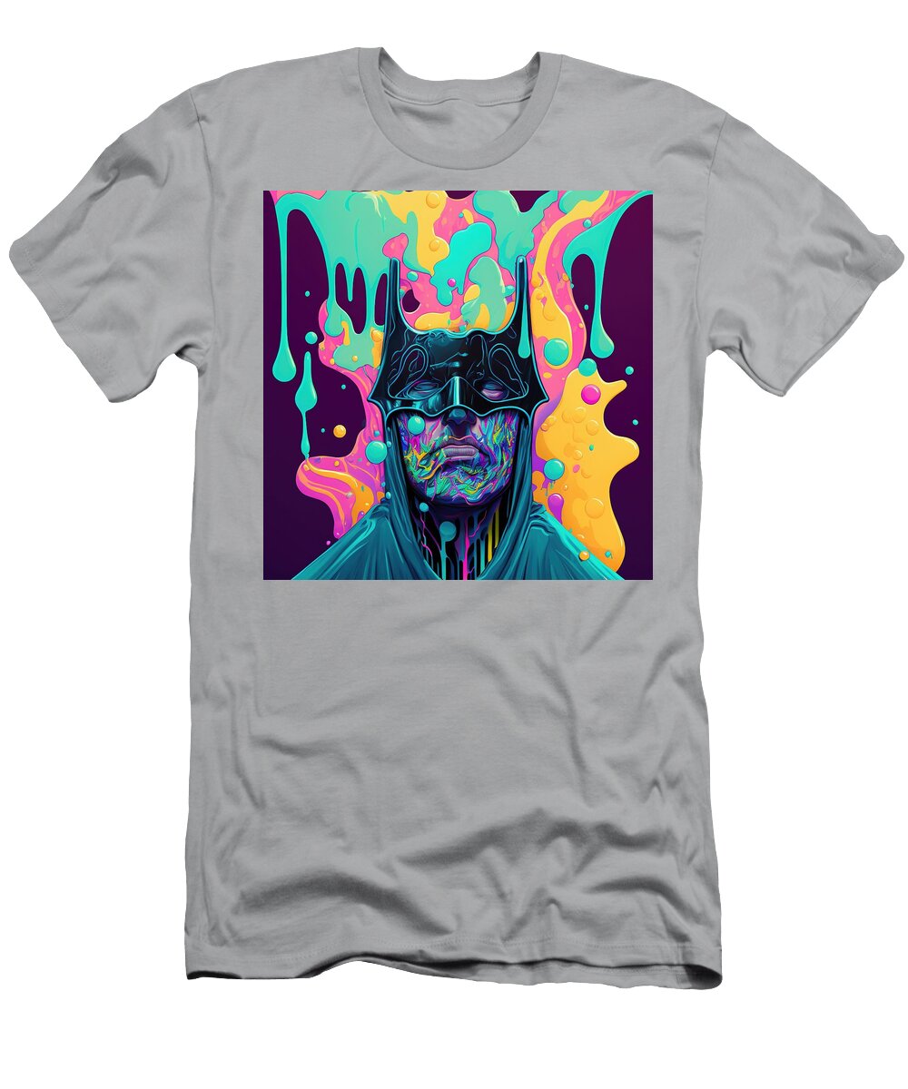 The Bat Who Laughs At Themselves Issue 5 Frowning Variant Cover Psychedelic Comic Book Caricature Jensen Art Co T-Shirt