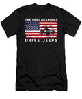 The Best Grandpas Drive Jeeps American Flag Tinh Tran Le Thanh T-Shirt