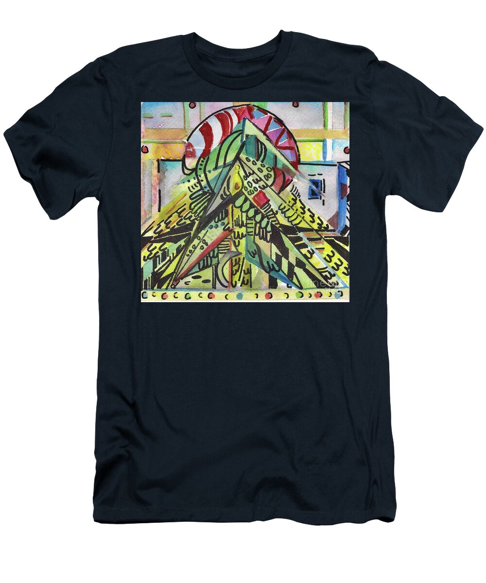 The Christmas Peppermint Control Panel From Outer Space Mindy Newman T-Shirt