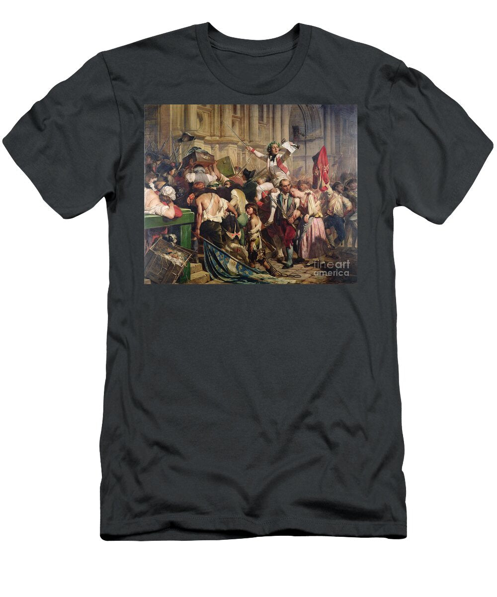 The Conquerors of the Bastille Before the Hotel De Ville in 1789 1839 Hippolyte Delaroche T-Shirt