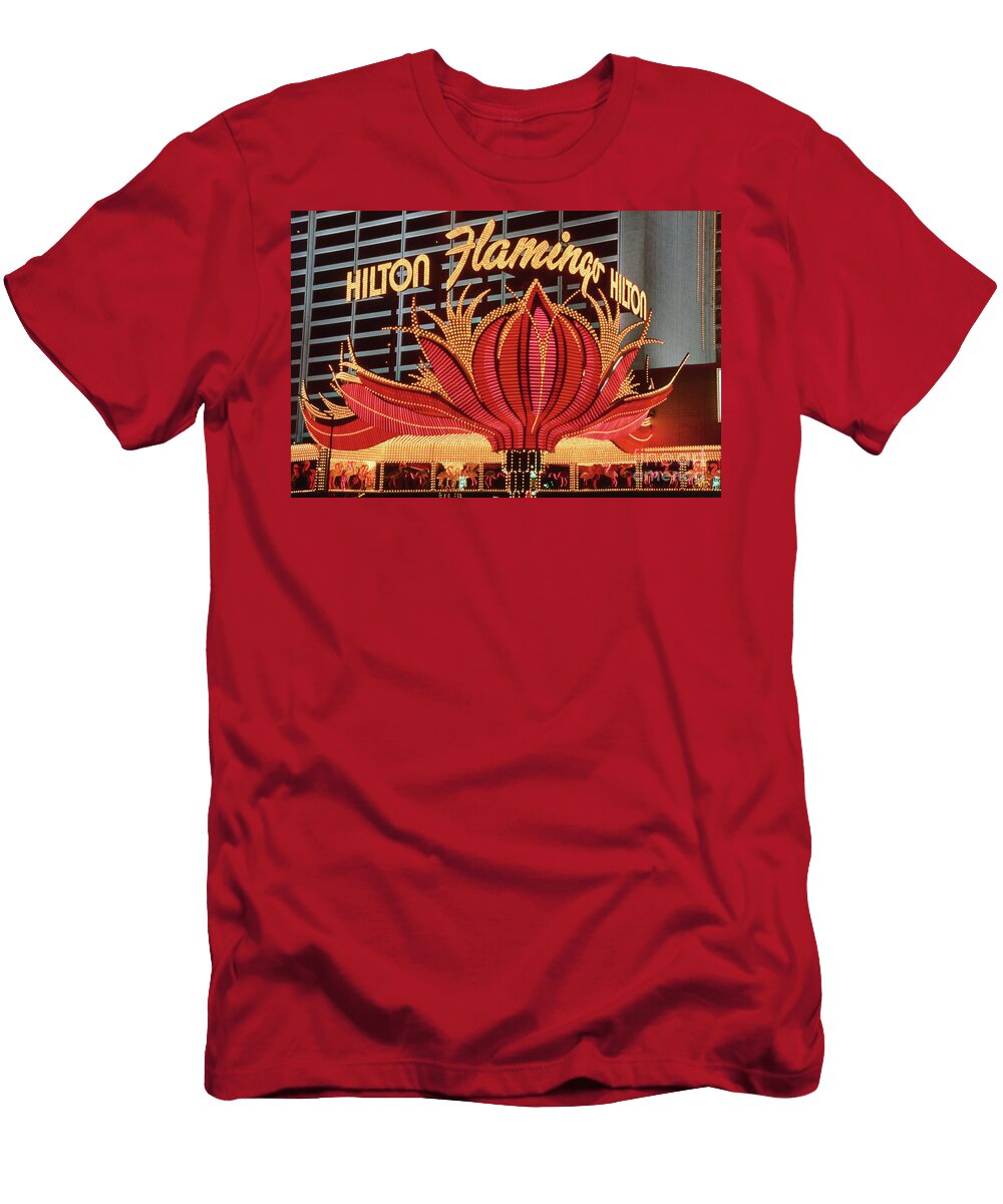 The Flamingo Hilton Casino Neon Entrance 1980s Aloha Art T-Shirt
